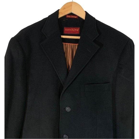 Mantoni Wool Cashmere Sports Coat Blazer Black Size 42 - Picture 3 of 10